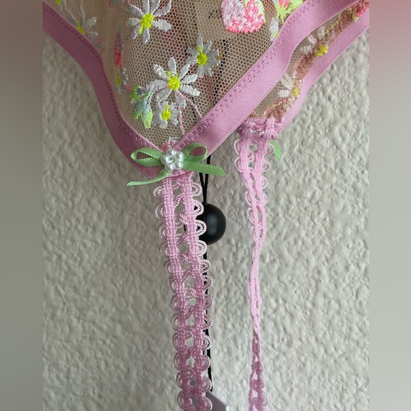 NWT For Love & Lemons Tutti Frutti Shimmer Garter - Picture 7 of 13